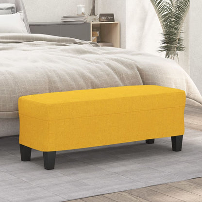Lavice Světle Žlutá 100 X 35 X 41 Cm Textil