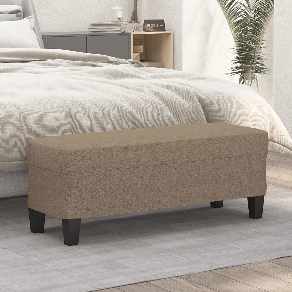 Lavice Taupe 100 X 35 X 41 Cm Textil
