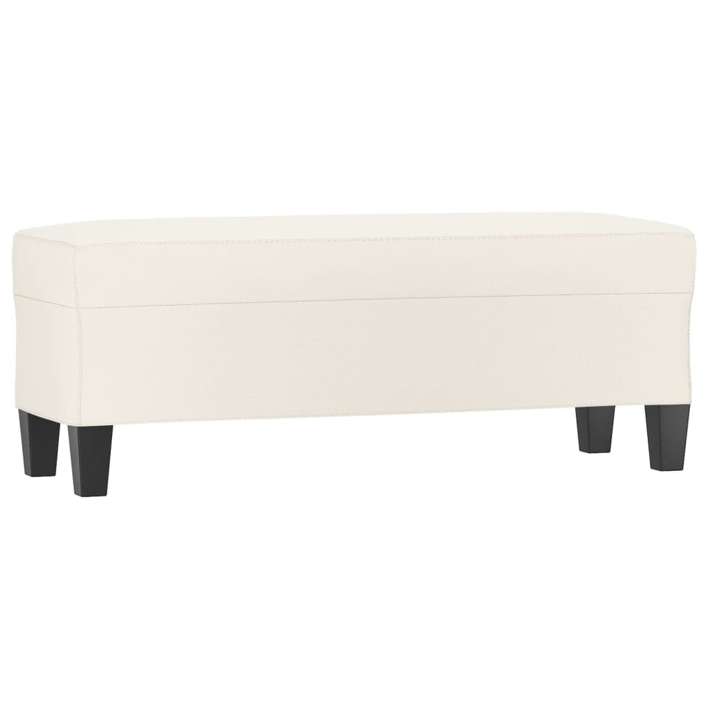Lavice Krémová 100X35X41 Cm Umělá Kůže