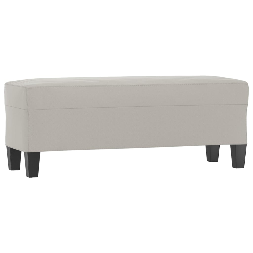 Lavice Světle Šedá 100 X 35 X 41 Cm Tkanina Z Mikrovlákna