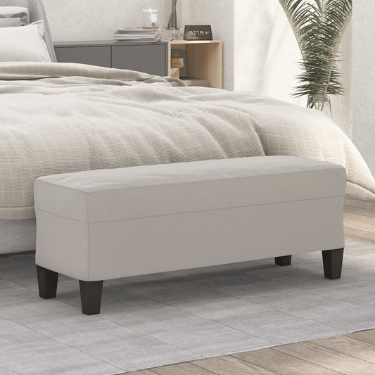 Lavice Světle Šedá 100 X 35 X 41 Cm Tkanina Z Mikrovlákna