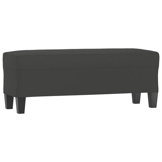 Lavice Tmavě Šedá 100 X 35 X 41 Cm Tkanina Z Mikrovlákna