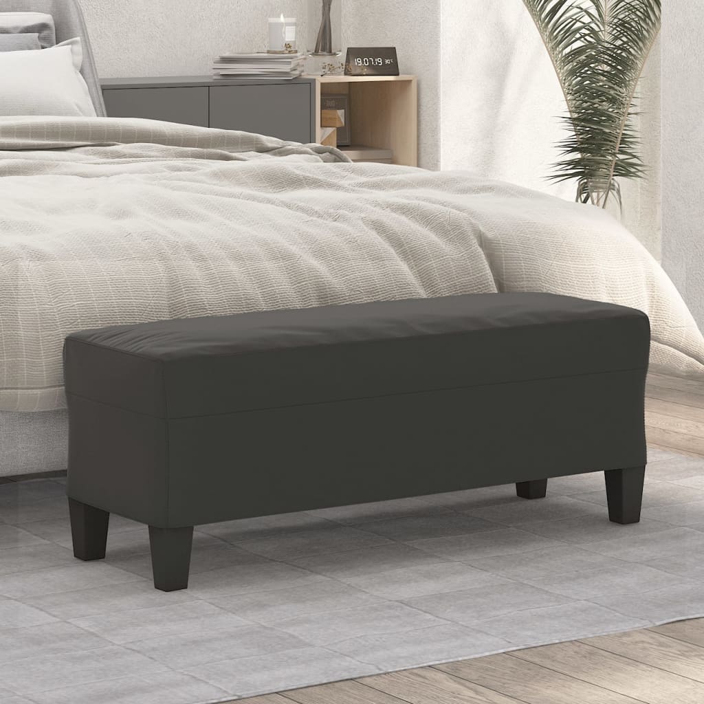 Lavice Tmavě Šedá 100 X 35 X 41 Cm Tkanina Z Mikrovlákna
