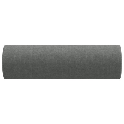 Dekorační Polštáře 2 Ks Tmavě Šedé Ø 15 X 50 Cm Textil