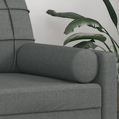 Dekorační Polštáře 2 Ks Tmavě Šedé Ø 15 X 50 Cm Textil