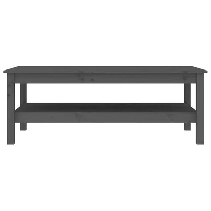 Konferenční Stolek Šedý 110 X 50 X 40 Cm Masivní Borové Dřevo
