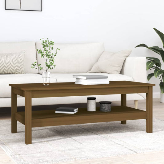 Konferenční Stolek Medově Hnědý 110X50X40 Cm Masivní Borovice