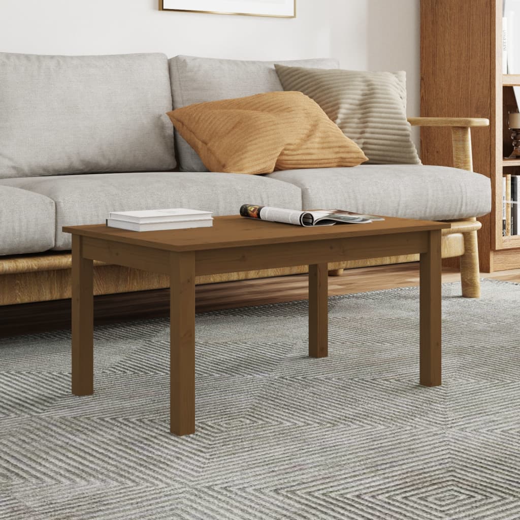 Konferenční Stolek Bílý Masivní Borové Dřevo