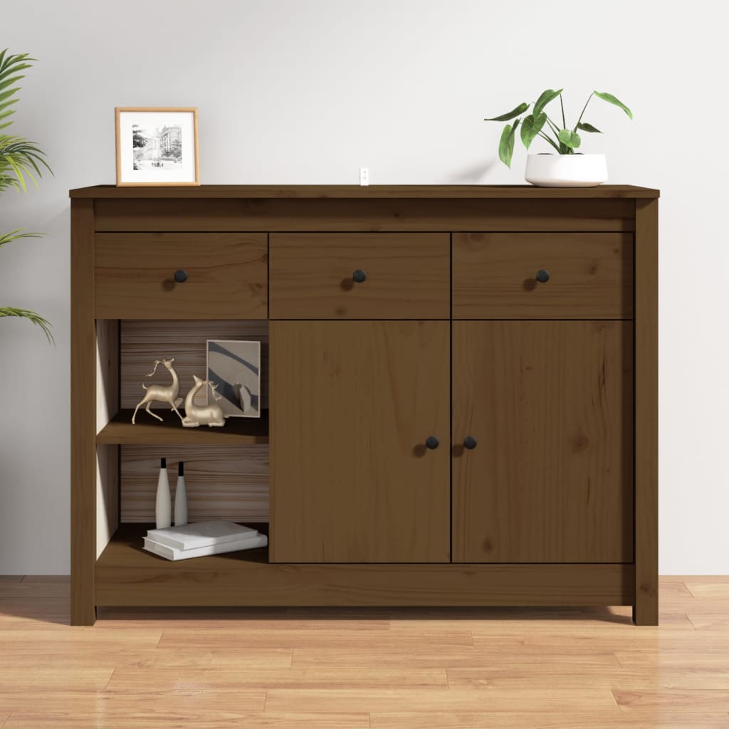 Příborník 100 X 35 X 74 Cm Masivní Borové Dřevo