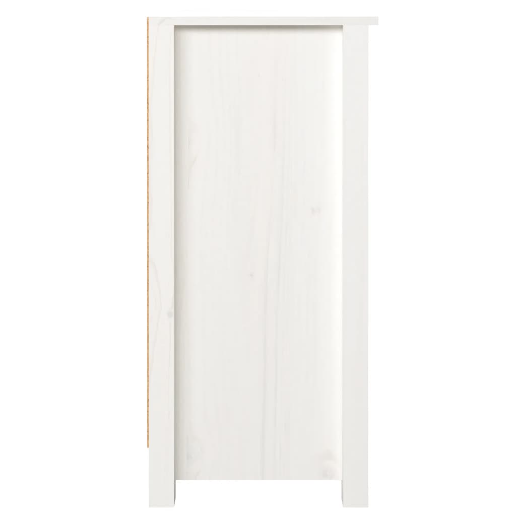 Příborník Bílý 100 X 35 X 74 Cm Masivní Borové Dřevo