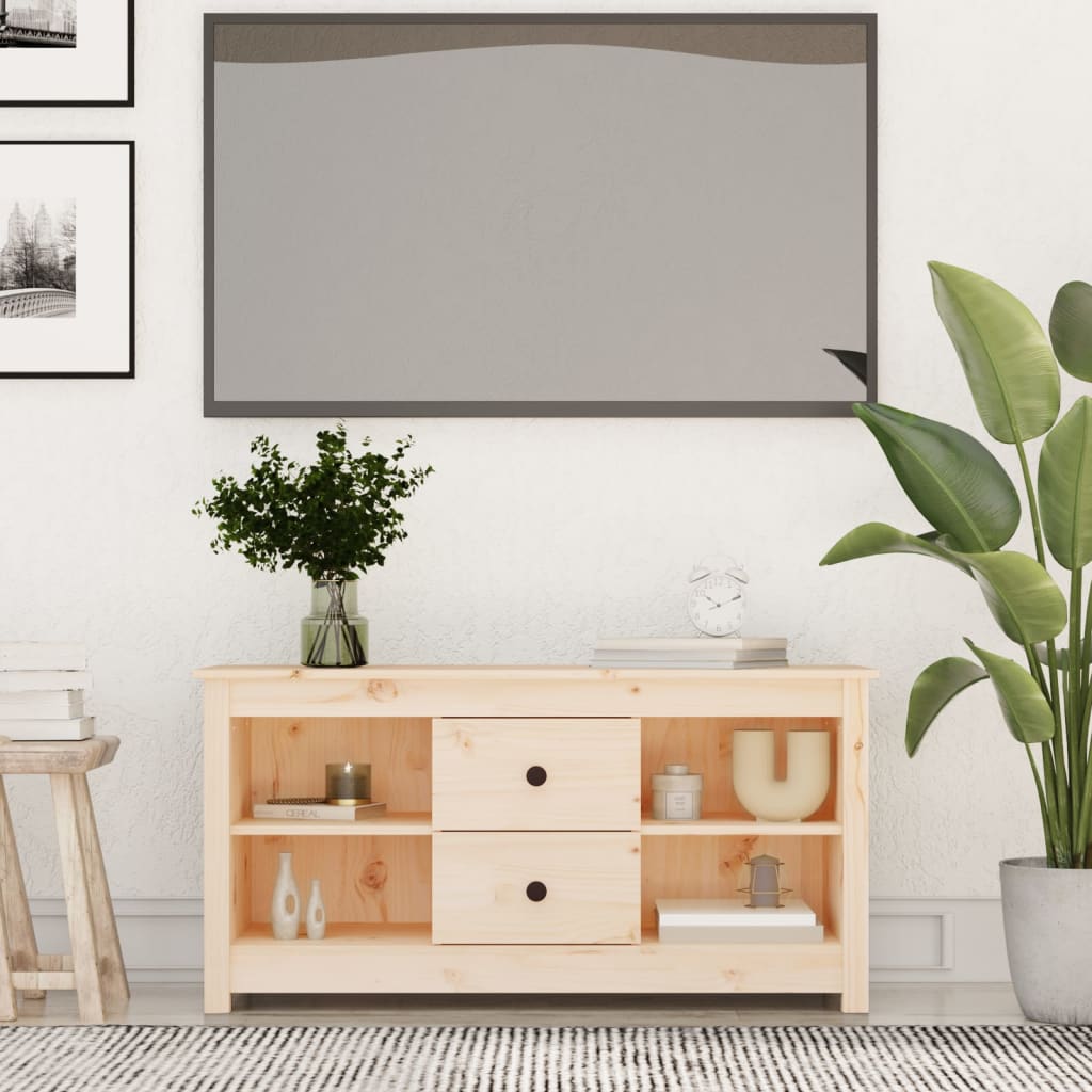 Tv Skříňka 103 X 36,5 X 52 Cm Masivní Borové Dřevo