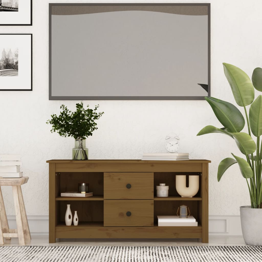 Tv Skříňka 103 X 36,5 X 52 Cm Masivní Borové Dřevo
