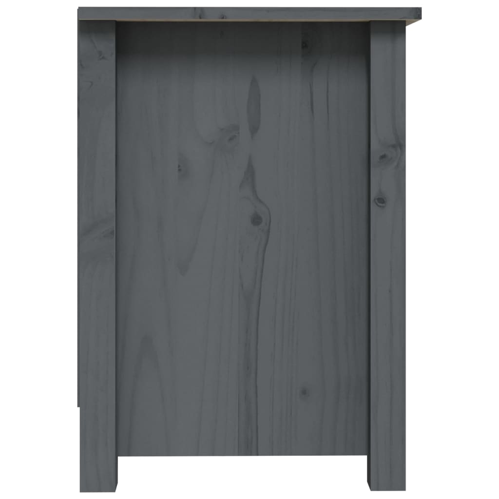 Tv Skříňka Šedá 70 X 36,5 X 52 Cm Masivní Borové Dřevo