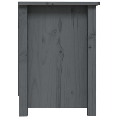 Tv Skříňka Šedá 70 X 36,5 X 52 Cm Masivní Borové Dřevo