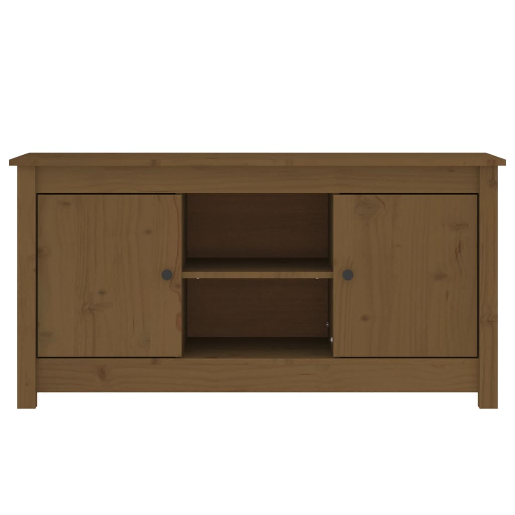 Tv Skříňka Medově Hnědá 103 X 36,5 X 52 Cm Masivní Borové Dřevo