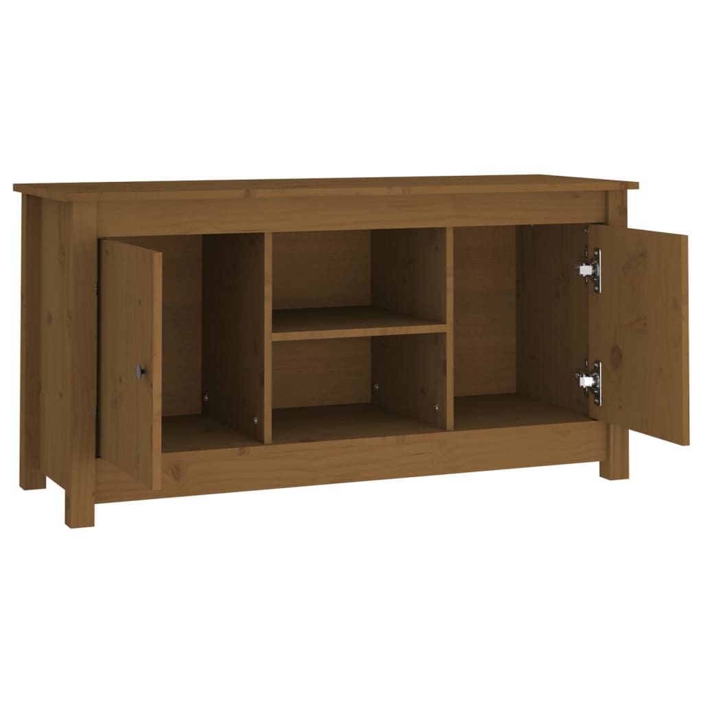 Tv Skříňka Medově Hnědá 103 X 36,5 X 52 Cm Masivní Borové Dřevo