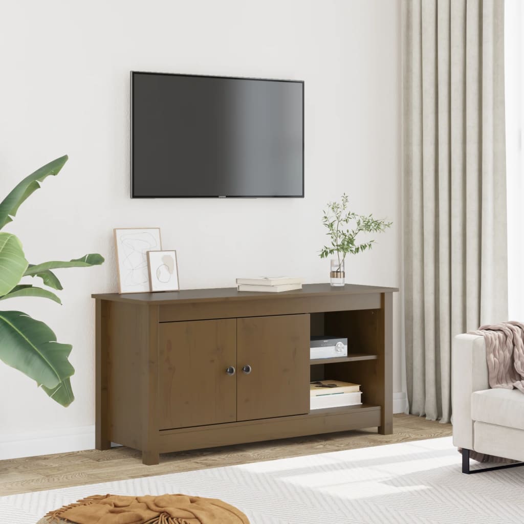 Tv Skříňka 103 X 36,5 X 52 Cm Masivní Borové Dřevo