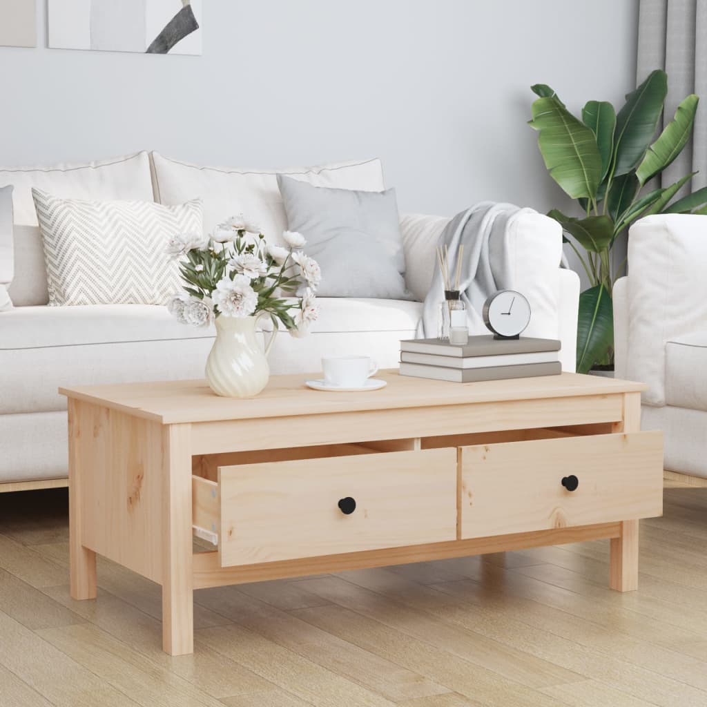 Konferenční Stolek 100 X 50 X 40 Cm Masivní Borové Dřevo