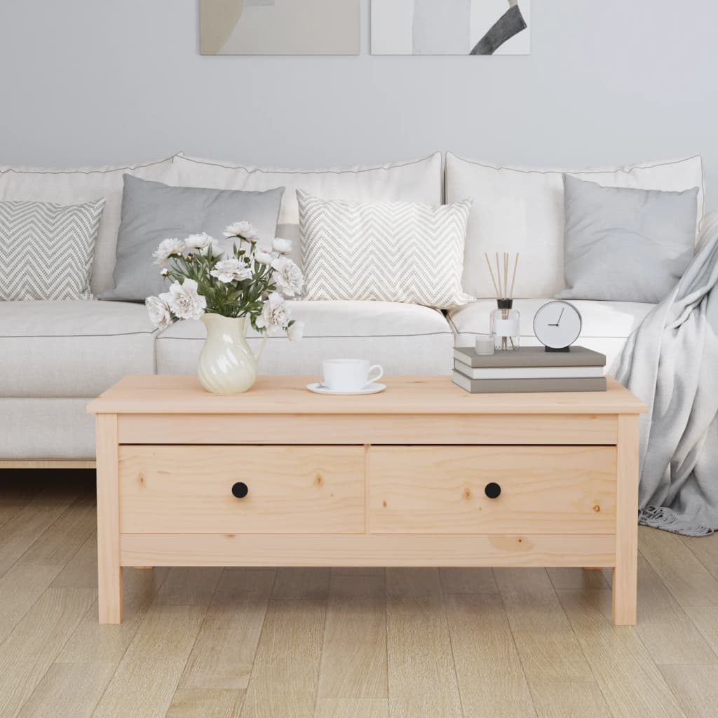 Konferenční Stolek 100 X 50 X 40 Cm Masivní Borové Dřevo