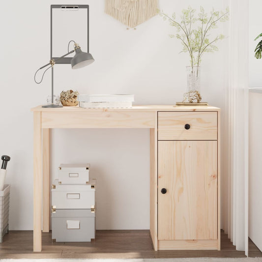Psací Stůl 100 X 50 X 75 Cm Masivní Borové Dřevo