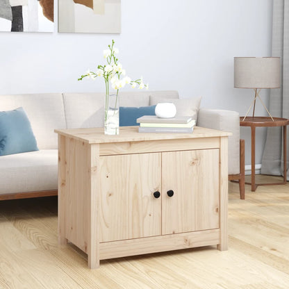 Konferenční Stolek Bílý 71 X 49 X 55 Cm Masivní Borové Dřevo