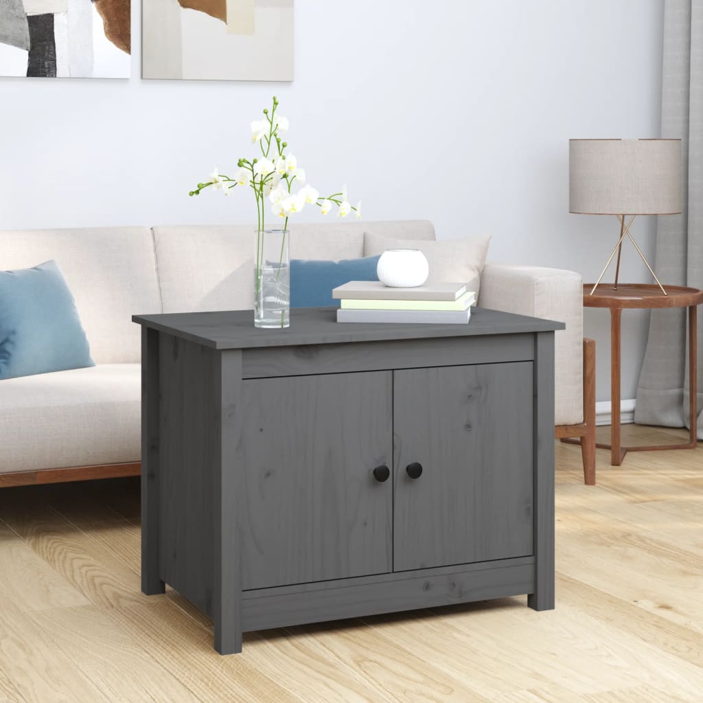Konferenční Stolek Bílý 71 X 49 X 55 Cm Masivní Borové Dřevo