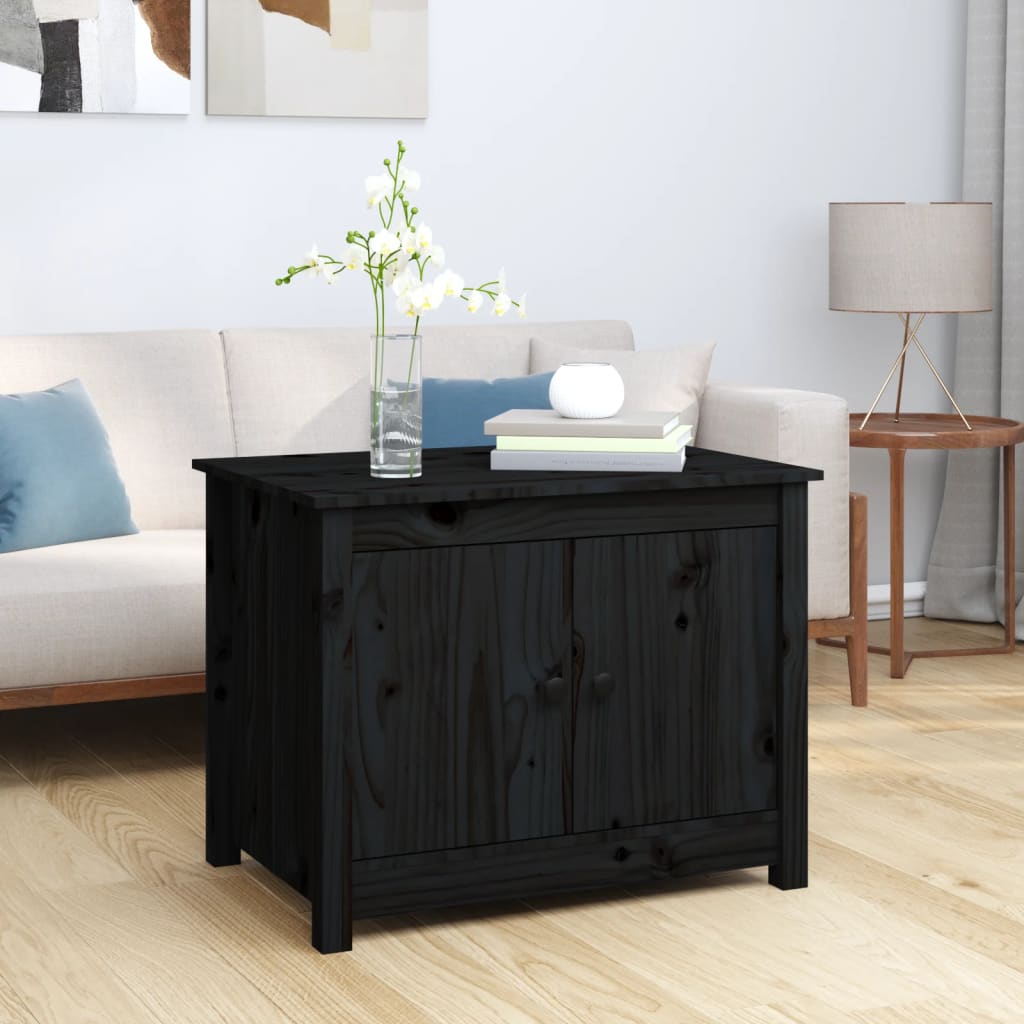 Konferenční Stolek Bílý 71 X 49 X 55 Cm Masivní Borové Dřevo