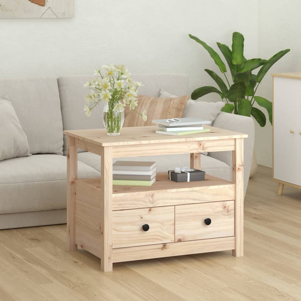 Konferenční Stolek 71 X 49 X 55 Cm Masivní Borové Dřevo