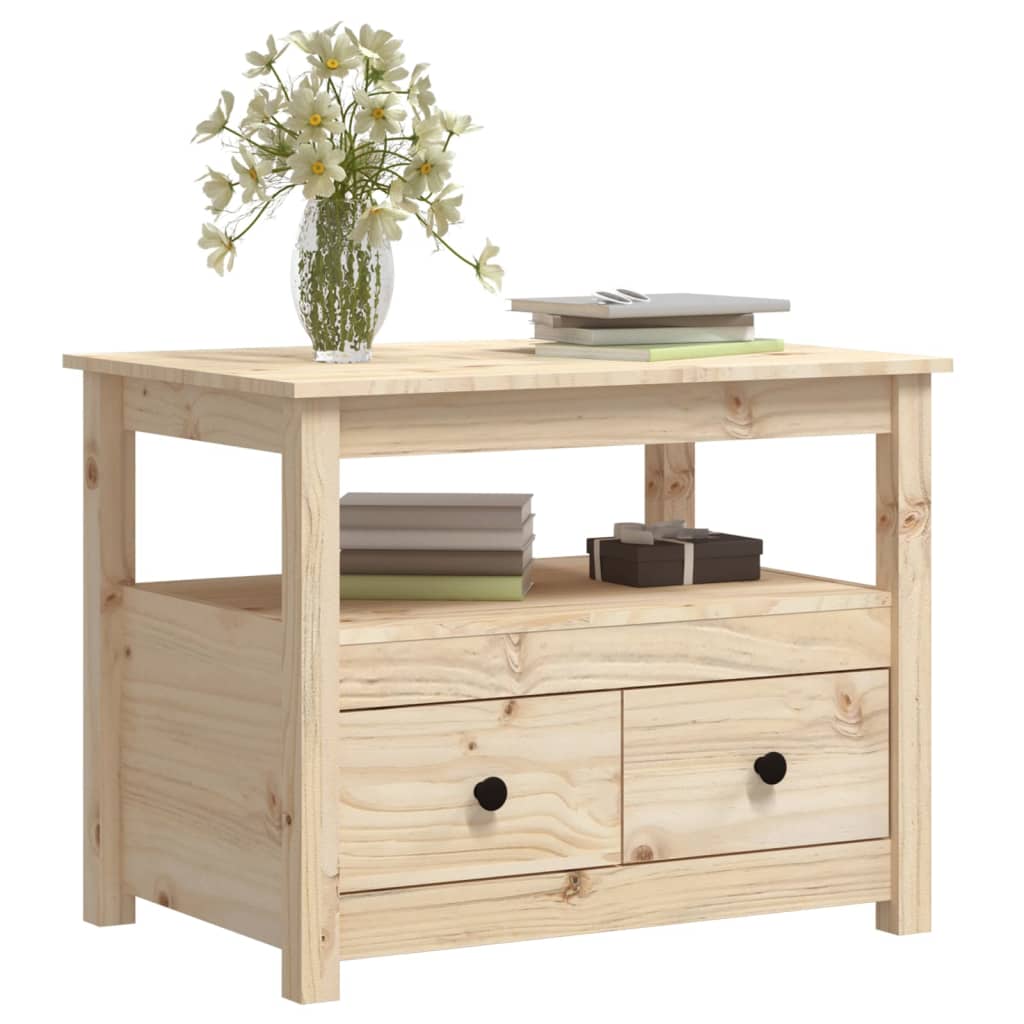 Konferenční Stolek 71 X 49 X 55 Cm Masivní Borové Dřevo