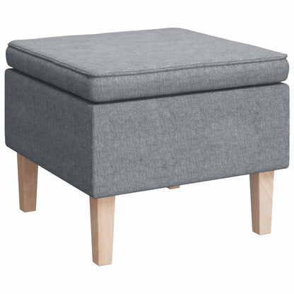 Houpací Křeslo Se Stoličkou Světle Šedé Textil