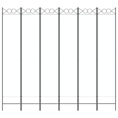 6Dílný Paraván Bílý Textil Bílá