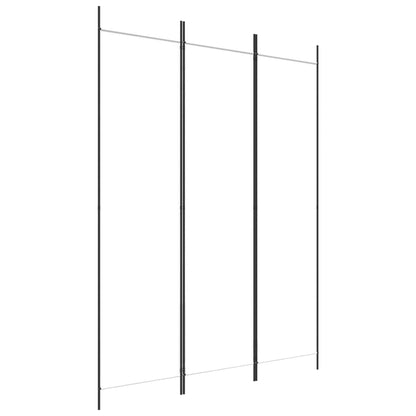 3Dílný Paraván Bílý Textil Bílá