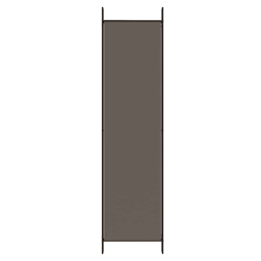5Dílný Paraván Antracitový Textil Antracitová