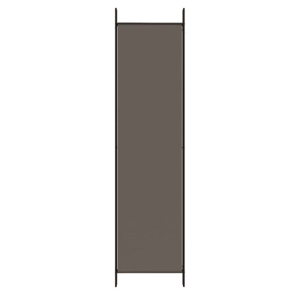 5Dílný Paraván Antracitový Textil Antracitová