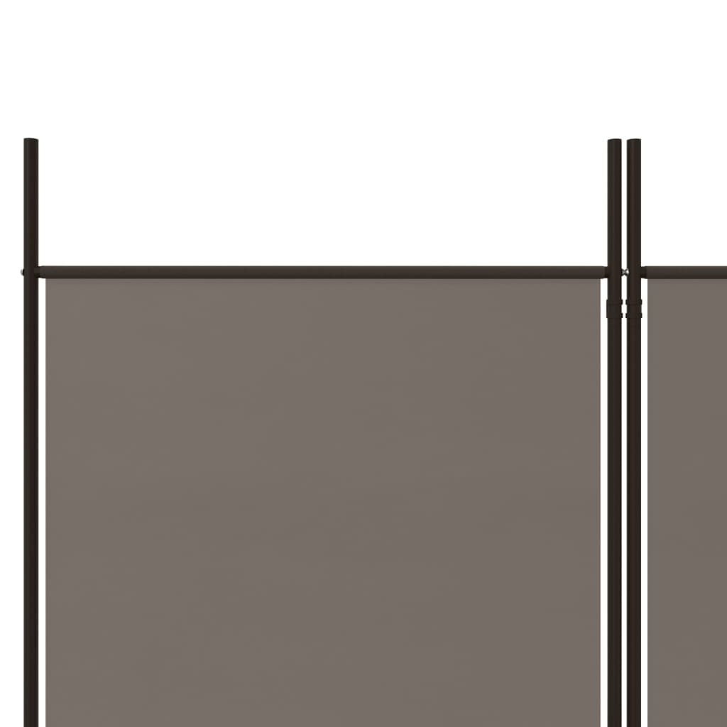 5Dílný Paraván Antracitový Textil Antracitová