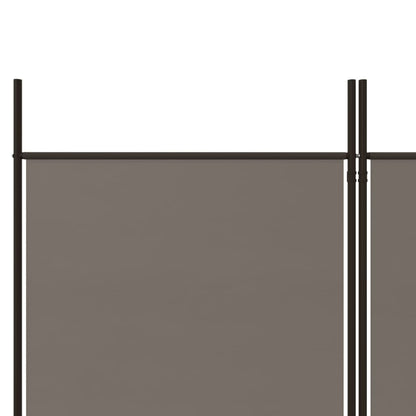 5Dílný Paraván Antracitový Textil Antracitová