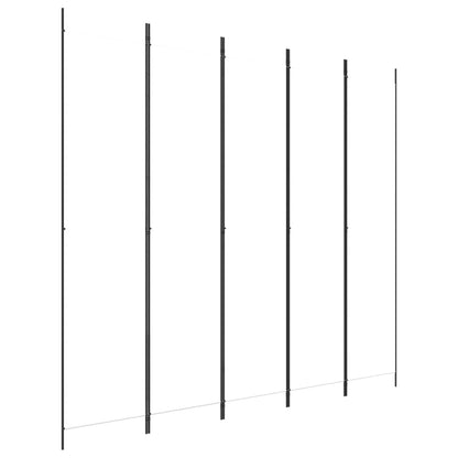 5Dílný Paraván Bílý Textil Bílá