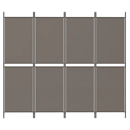 4Dílný Paraván Antracitový Textil Antracitová