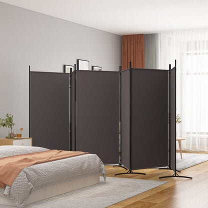 5Dílný Paraván Bílý Textil