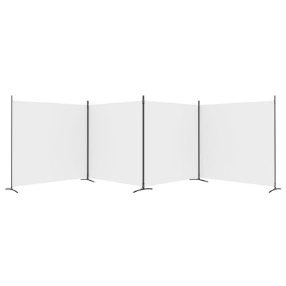 3Dílný Paraván Bílý Textil Bílá
