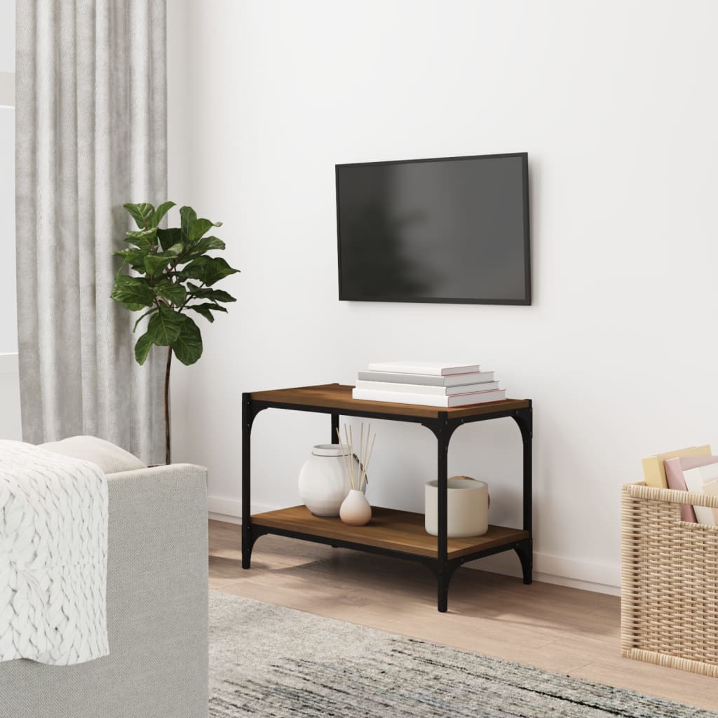 Tv Skříňka 80 X 33 X 41 Cm Kompozitní Dřevo A Ocel