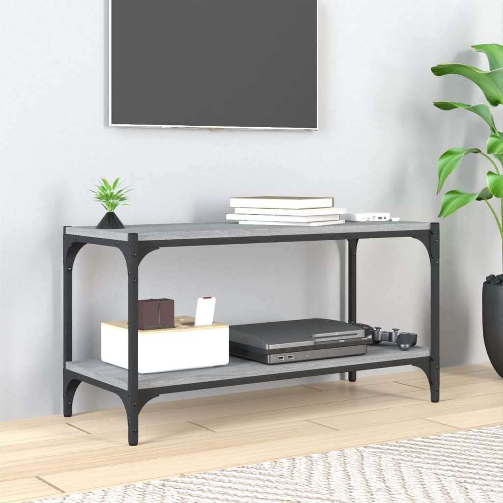 Tv Skříňka 80 X 33 X 41 Cm Kompozitní Dřevo A Ocel