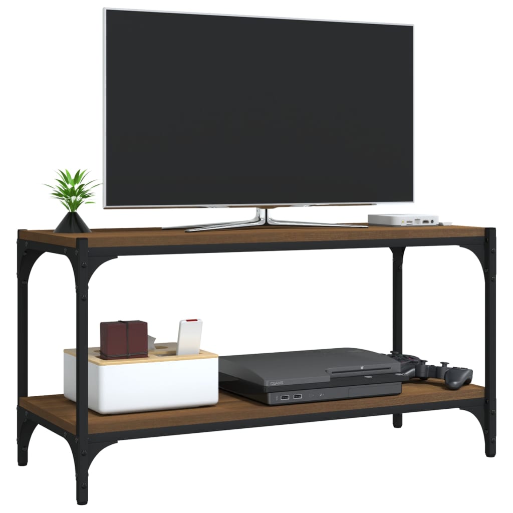 Tv Skříňka 80 X 33 X 41 Cm Kompozitní Dřevo A Ocel