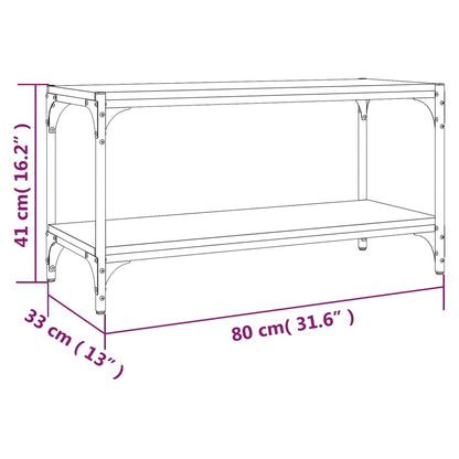 Tv Skříňka 80 X 33 X 41 Cm Kompozitní Dřevo A Ocel