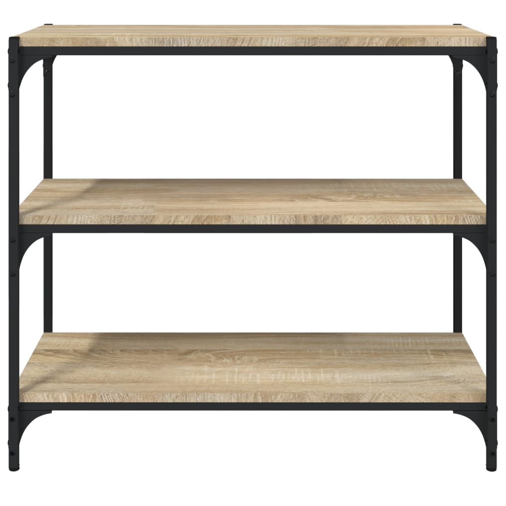 Knihovna 80X33X70,5 Cm Kompozitní Dřevo A Ocel Dub Sonoma
