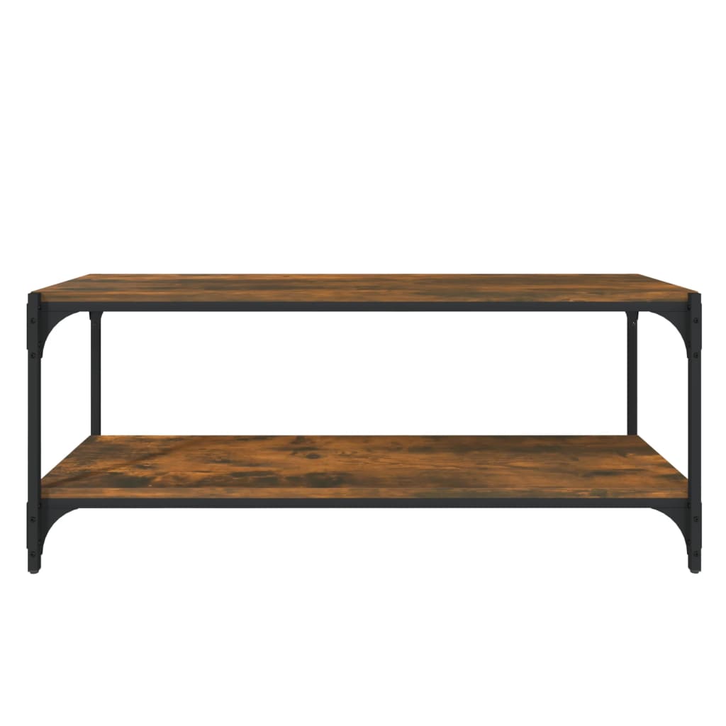 Tv Skříňka Kouřový Dub 100 X 33 X 41 Cm Kompozitní Dřevo A Ocel