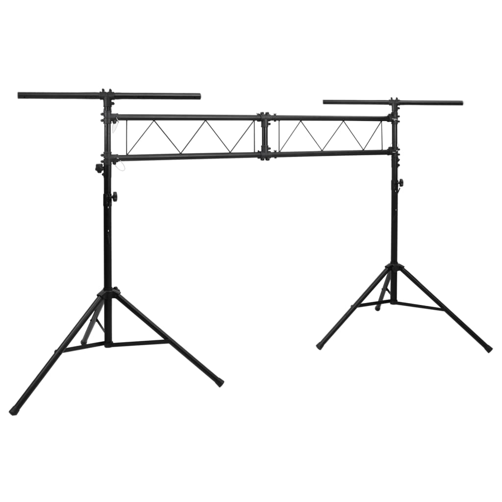 Světelná Rampa Se Stojany Černá 338 X 115 X (180–300) Cm Ocel