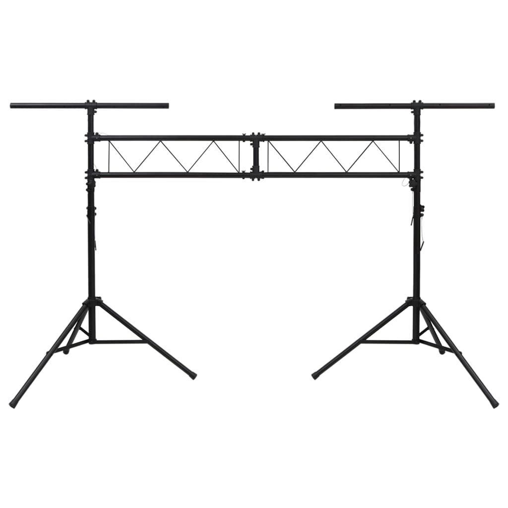 Světelná Rampa Se Stojany Černá 338 X 115 X (180–300) Cm Ocel