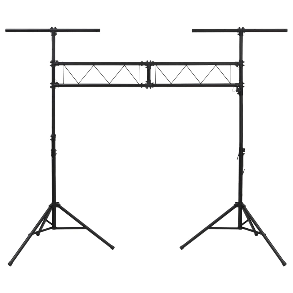 Světelná Rampa Se Stojany Černá 338 X 115 X (180–300) Cm Ocel