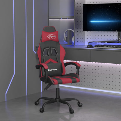 Otočná Herní Židle Černá A Bílá Umělá Kůže